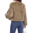 thumbnail image 3 of Sundazz Women's Winter Faux Fur Coats Cropped Fuzzy Jacket Warm Open Front Outerwear Fashion Clothing, 3 of 9