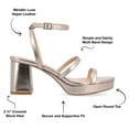 thumbnail image 3 of Journee Collection Womens Samilee Metallic Vegan Leather Platform Sandals, 3 of 7
