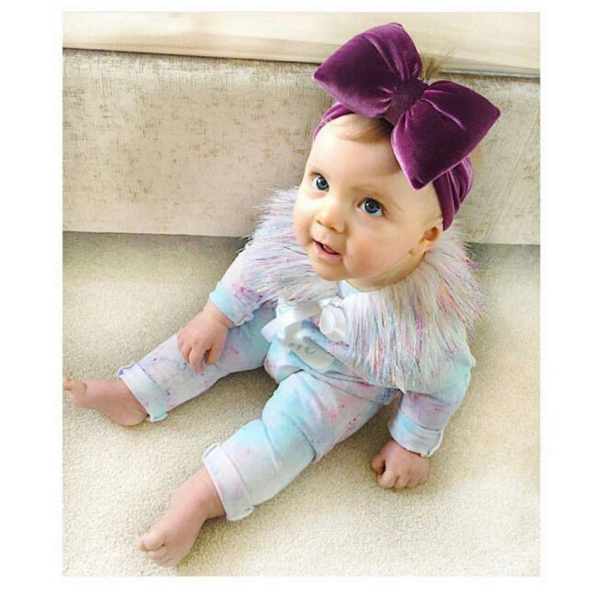 Cute Baby Girls Toddler Newborn Big Headband Headwear Hair Bow Accessories Walmart Canada