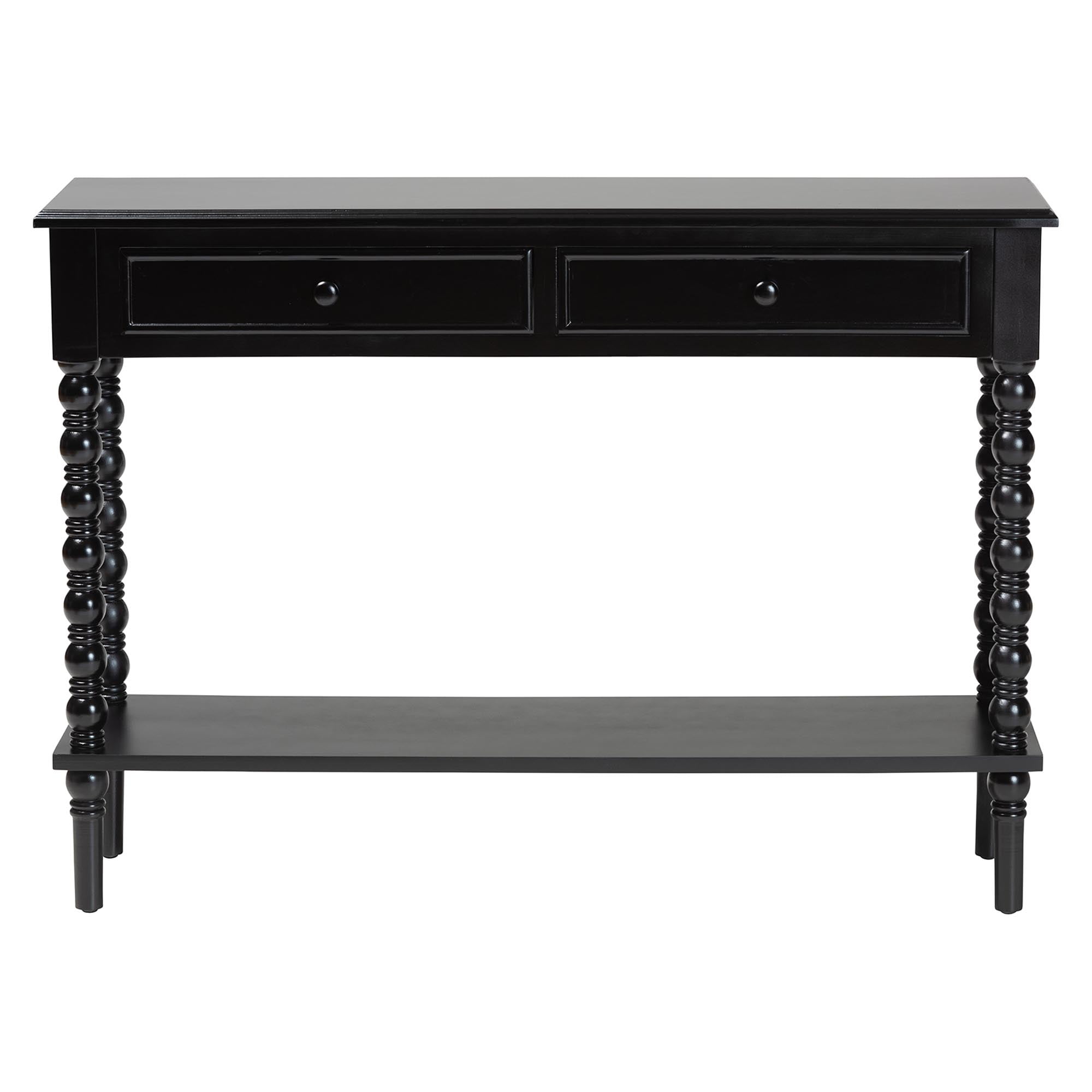 Baxton Studio Malinda Classic Console Table, 2-Drawer, Black
