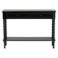 thumbnail image 3 of Baxton Studio Malinda Black Wood 2-Drawer Console Table with Spindle Legs, 3 of 11
