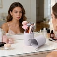 thumbnail image 2 of Yatlte Portable Makeup Brush Holder, Waterproof PU Leather Travel Makeup Brush Case Bag Cup, Brush Storage Dustproof Bag (White), 2 of 7