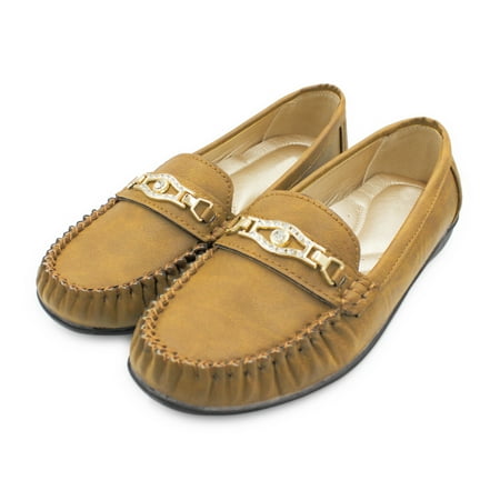 

LAVRA Women s Faux Leather Loafers Casual Slip On Moccasin Shoes