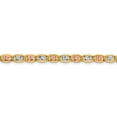 thumbnail image 3 of Primal Gold 14 Karat 4.65mm Tri-color Pave Valentino Chain, 3 of 7