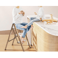 thumbnail image 2 of 3 Step Ladder, Foldable Step Stool, Aluminum Lightweight Ladder for Home Kitchen Closet, Anti-Slip Pedals, Ease of Folding, Portable, 300lbs Capacity - Gold, 2 of 10