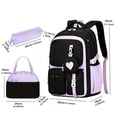 thumbnail image 4 of Weebloom Large School Backpack With Lunch Box Pencil Case For Kids Boys Girls Cute 3Pcs School Bags Set Travel Lightweight Casual Daypack Bookbag Elementary Middle High School Pink, 4 of 4