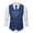 Blue, variant on Aueoeo Mens Suit Vests Slim Fits Double Breasted Printed Waistcoat Lapel Collar Down Vests Jackets