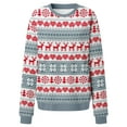 thumbnail image 5 of Womens Long Sleeve Christmas Tops Workout Shirts Print Sweatshirt Casual Pullover Holiday Graphic Tees Blouses, 5 of 6