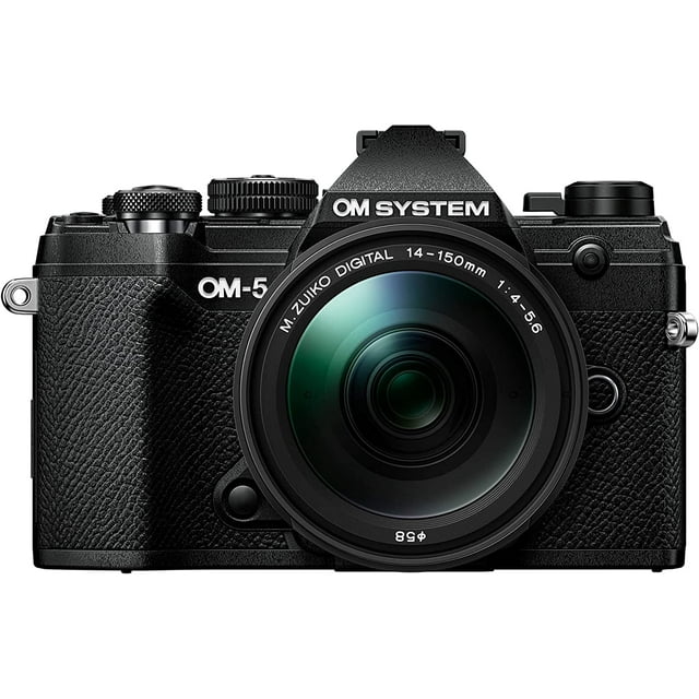 OM System OM-5 Black Micro Four Thirds System Camera w/ 14-150mm f4.0-5.6 II (Black)
