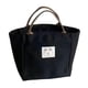 thumbnail image 3 of Bolso de lona para mujer, bolso de moda, ligero, con asa superior, bolsa de comestibles, bolsa de lona para el trabajo, viajes, escuela, uso diario Negro, 3 of 9