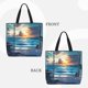 thumbnail image 2 of Easygdp Ocean View Bedroom Bolsa Tote para Mujer, Bolso de Hombro para Trabajo, Playa, Viajes, Compras y Supermercado, 2 of 7