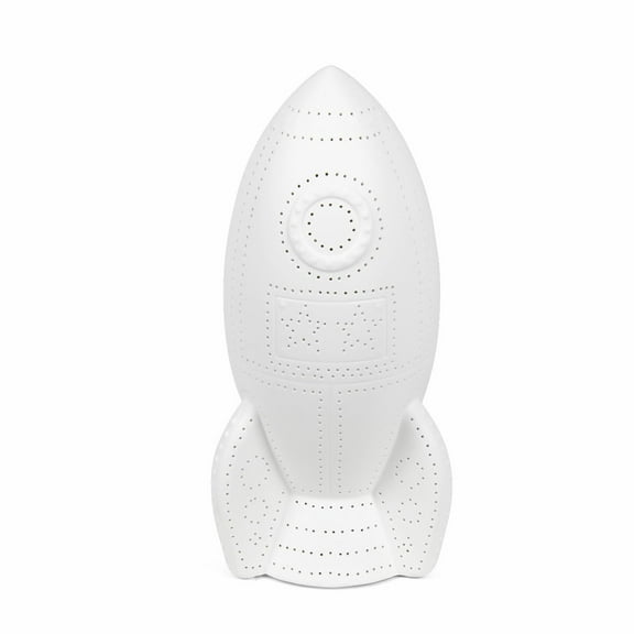 Simple Designs Porcelain Rocketship Table Lamp