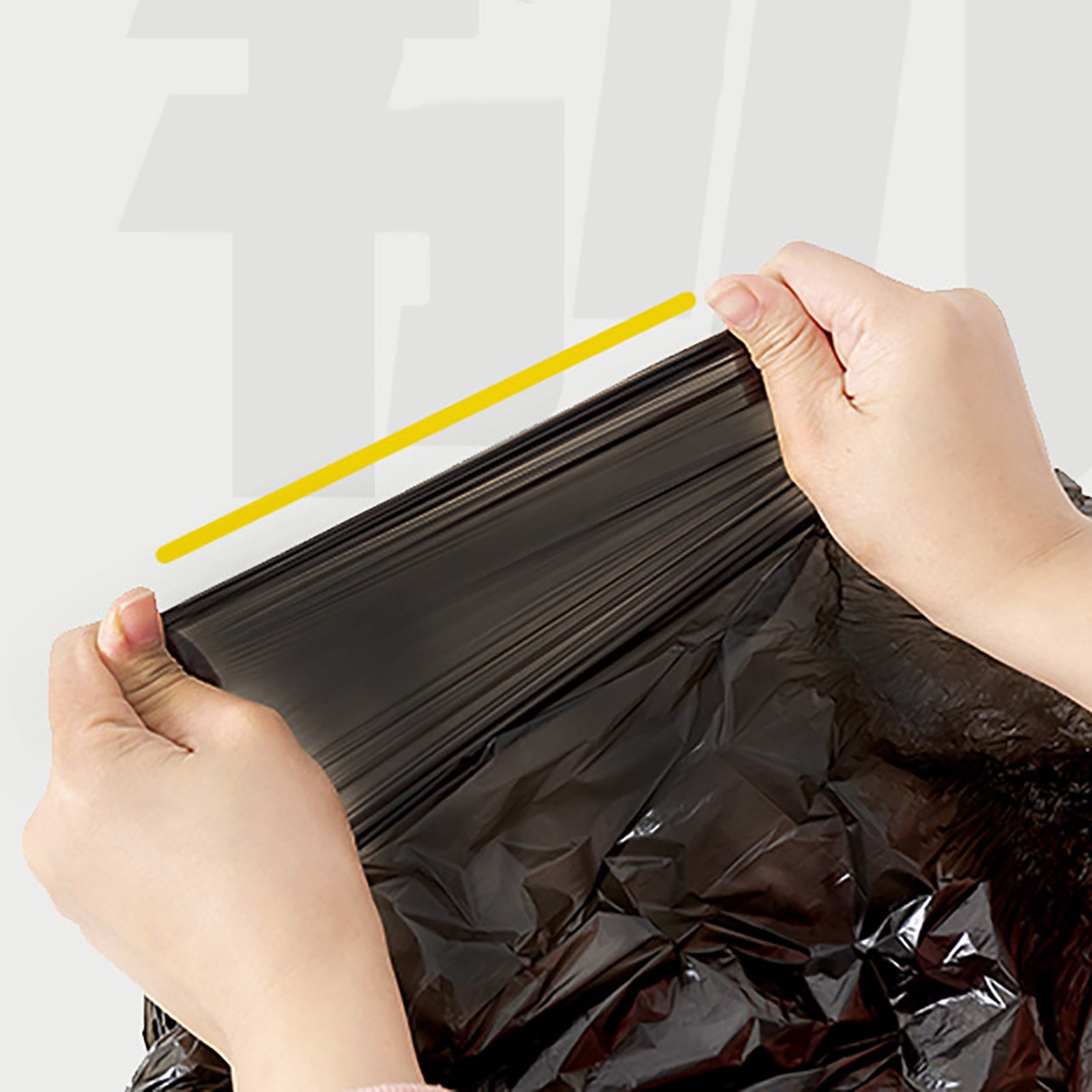 Drawcord Trash Bags, 45 Pcs, Medium & Small Black Garbage Bags, Portable & Affordable for Household Waste Use