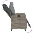 thumbnail image 5 of vidaXL Chaise de Jardin Inclinable avec Repose-Pieds en Rotin Gris, 5 of 5