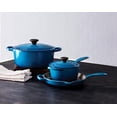thumbnail image 2 of Le Creuset Enameled Cast Iron Signature Iron Handle Skillet, 9" (1-3/8 qt.), Marseille, 2 of 4