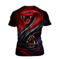thumbnail image 2 of Rebaike 3D Cobra Snake T Shirt Serpent Graphic Tee Yin Yang Style All Over Print Shirt for Men Women Streetwear Fashion, 2 of 7