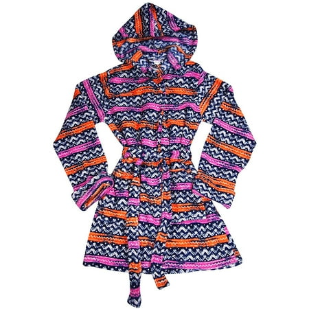Fleece Rope (B.O.P.J Gal Womens - Ladies Long Sleeve Fleece Robe - 10 Colors to choose - Holiday Prints - 30 Day Guarantee - FREE)