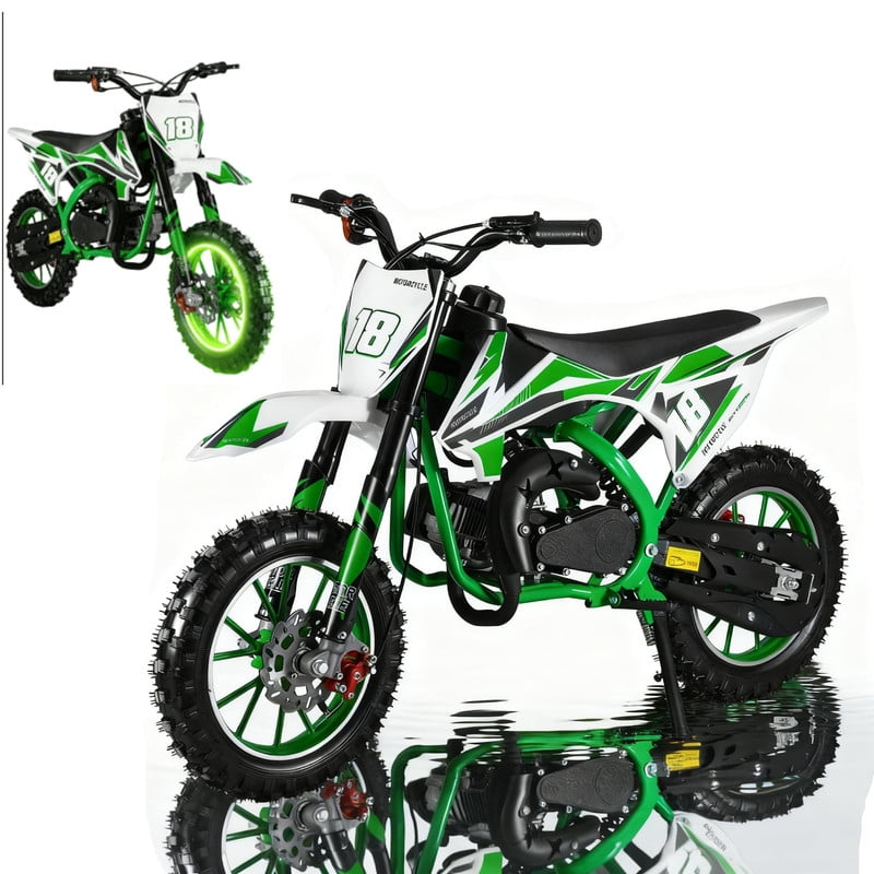 49cc 4-Stroke Pocket Rocket Motorcycle, Gas Pocket Motorbike with Front Rear Disc Brakes, 1.8L Gas Tank,220 lbs Load Capacity Mini Pocket Bikes for Adults,Mini Motorcycle