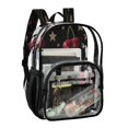thumbnail image 2 of Large Clear PVC Backpack Heavy Duty See Through Backpack for Adults Work Travel, Leopard Star Cherry Printed 12L, 2 of 8