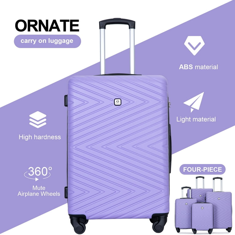 Travelhouse 4 Piece Hardshell Lightweight Luggage Set with TSA