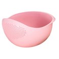 thumbnail image 1 of 1pc Rice Sieve Kitchen Strainer for Draining Rice, Fruits & Vegetables - Plastic Colander Basket with Bowl, 1 of 1