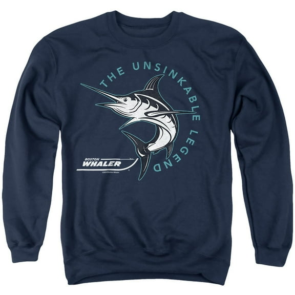 Boston Whaler Destination Unisex Adult Crewneck Sweatshirt, Navy, Large