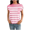 thumbnail image 1 of Tops de Color Sólido para Mujeres, Camiseta de Manga Corta de Cuello Redondo Casual para la Primavera, el Verano, la Fiesta Y el Uso Diario, 1 of 8