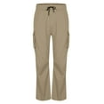 thumbnail image 4 of Qgtaibl Cargo Pant for Men Lightweight Drawstring Elastic Waist Work Pant Multi-Pockets Outdoor Hiking Travel Pants Khaki (Mens 3X), 4 of 9