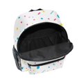 thumbnail image 6 of FORMRS Kids School Backpack with Front Zippered Pocket 12" Student Travel Daypack, White Retro Pattern, 6 of 6