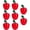 Red-8 Pack, variant on 8 Pack Large Red Plastic Candy Jars, Apple Shaped Containers for teacher appreciation gifts, classroom wedding valentine party decor