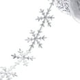 thumbnail image 2 of 1Pc 10 Meters Snowflake Trim Ribbon Creative Chic Christmas Tree Ornament New Year Decoration Silver, 2 of 7
