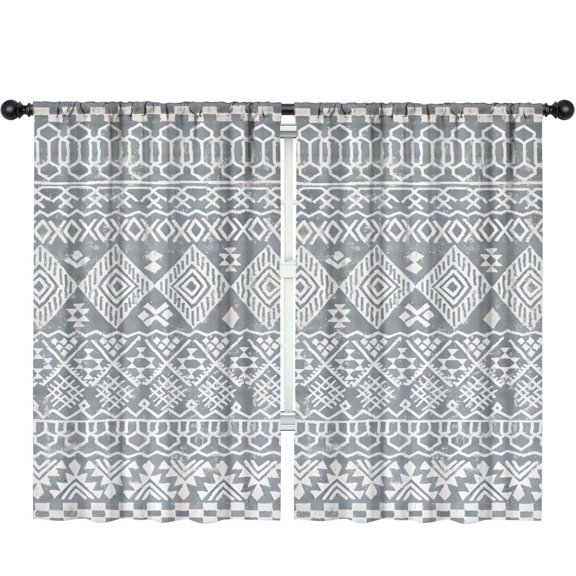 Blackout Kids Curtains,Boho Bohemia Geometric Line Art Childrens Insulated Curtains Set Of 2,Bedroom Essentials,Toddler Room Decor 52"x84"(132x213cm)