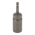 thumbnail image 1 of Unique Bargains 1 Pcs Socket de Impacto Herramienta Duradera 80mm Tono Plateado Acero de Cromo Vanadio 1/4" Hex Shank 6 Puntos 17mm para Reparación de Automóvil Motocicleta Dirtbike, 1 of 7