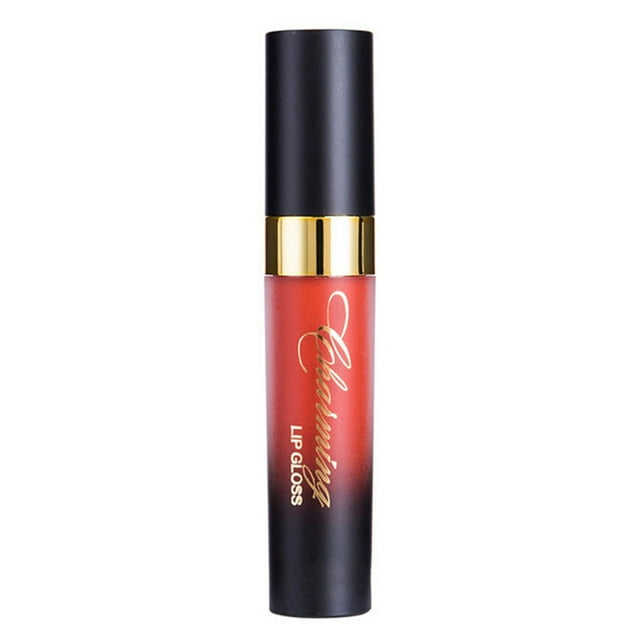 Lápiz labial líquido brillante, resistente al agua y de larga duración, con gel limpiador, 12 colores (06)