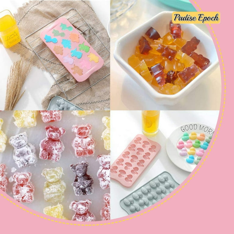 Gummy Bear Candy Molds Silicone Chocolate Gummy Molds with 2