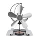 thumbnail image 4 of Ventilador de estufa de leña con 5 aspas y panel de aislamiento térmico, termómetro para estufa de leña, pesca en hielo, camping, estilo lunar, plateado., 4 of 14