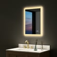 thumbnail image 2 of ANGELES HOME 20x28 inch LED Bathroom Mirror, Front and Backlit Bathroom Vanity Mirror with Lights, Lighted Mirror for Bathroom, Lighted Mirror with Anti-Fog Dimmable, Touch Button,Horizontal/Vertical, 2 of 13