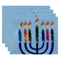 Simply Daisy 18" x 14" Illumination Geometric Print Placemats, Set of 4