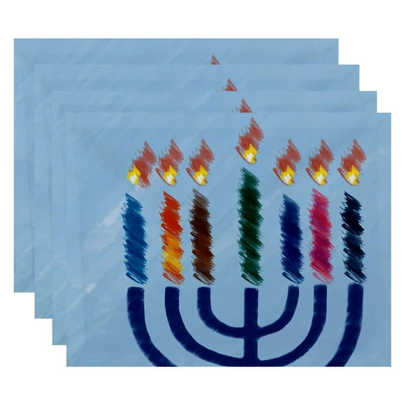 Simply Daisy 18" x 14" Illumination Geometric Print Placemats, Set of 4