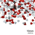 thumbnail image 3 of Billuyoard Recortes de papel Mini forma de corazón Material plástico Confeti Buen brillo Scramble Surtido Forma resistente para la decoración Kits de decoración para fiestas plata roja 10mm, 3 of 6
