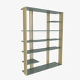 thumbnail image 5 of Jeni 63'' Accent Bookcase Bookshelf Display Unit for Livingroom, Bedroom, Hallway or Office Silva Gold, 5 of 6