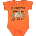 thumbnail image 3 of Inktastic My Godmother Loves Me with Sloth and Hearts Boys or Girls Baby Bodysuit, 3 of 5