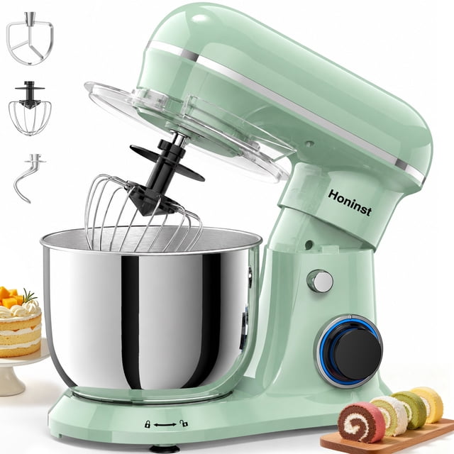 Batidora de Pedestal Planetaria Honinst 10 Velocidades Uso Doméstico Tazón de 4QT