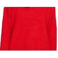 thumbnail image 3 of SANCTUARY Womens Red Textured High-low Hem Long Sleeve Crew Neck Wear To Work Hi-Lo Sweater L, 3 of 3