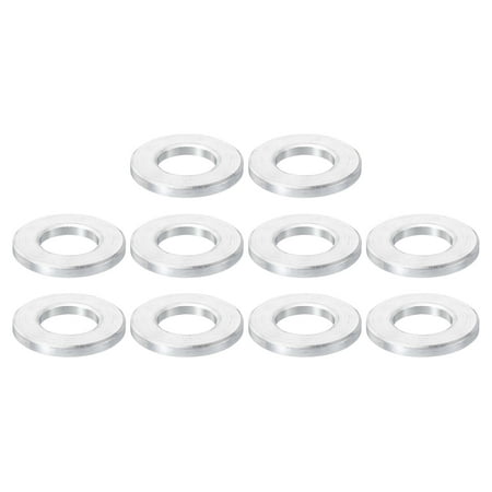 

M10 Aluminum Spacers 10 Pcs Metal Spacer Aluminum 10.5mm ID x 20mm OD x 2.5mm L for 3/8 M10 Screw Bolts