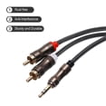 thumbnail image 3 of 3.5mm to 2 RCA Cable RCA Male to Male Aux Audio Adapter Jack HiFi Headphones Auxiliary Cable Y-Cable 16ft for Phone Speaker MP3 Tablet Stereo (1.5m), 3 of 5