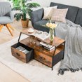 thumbnail image 4 of Costway Dresser TV Stand Media Console Table Organizer w/2 Storage Drawer & Open Shelves, 4 of 10