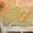 thumbnail image 4 of Sunflower Window Curtain, Sun Flower Floral Voile Sheer Curtain Panels Tulle Room Salix Leaf Sheer Gauze Curtain for Living Room, Bedroom, Balcony - Rod Pocket Top blue 95*200cm yellow 100*200cm, 4 of 9