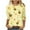 Yellow Plus Size Blouse for Women_j, variant on CYMMPU Loose Fit Crew Neck Spring Tops 3/4 Sleeve Blouses for Women Dressy Casual Flower Printed Tunic Tops Summer Fashion Shirts Lightweight Basic T-Shirts XL