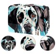 thumbnail image 2 of Spotted Dog Waterproof PVC Cosmetic Storage Bag with Zipper, Lightweight, Large Capacity, Printed Design - Travel Bag, Travel Pouch, Round Travel Cosmetic Bag, Travel Pouch for Ladies and Girls, 2 of 6